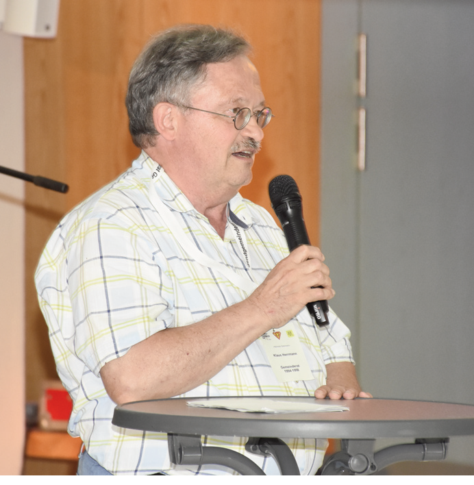 Klaus Hermann bei seiner Frestrede